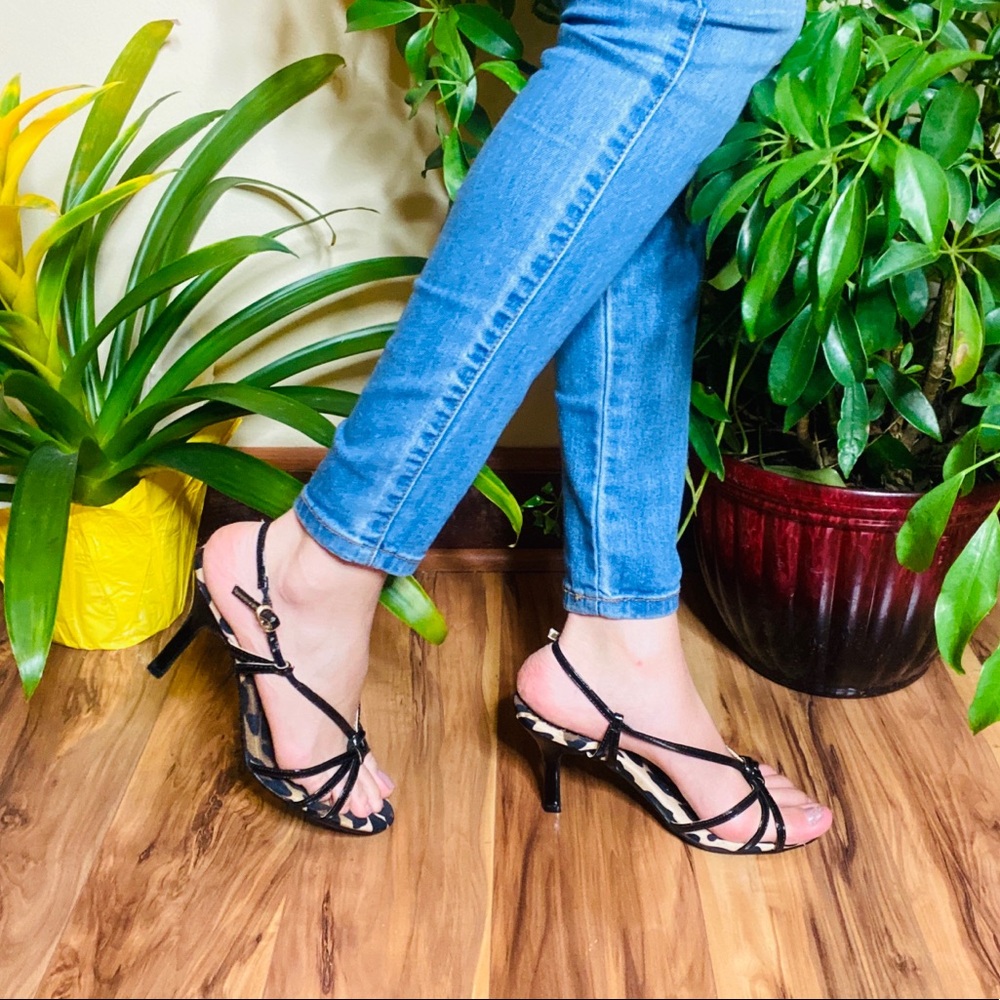 RAMPAGE Leopard Strap Heels